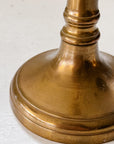 Vintage Antiqued Brass Patinated Candlestick