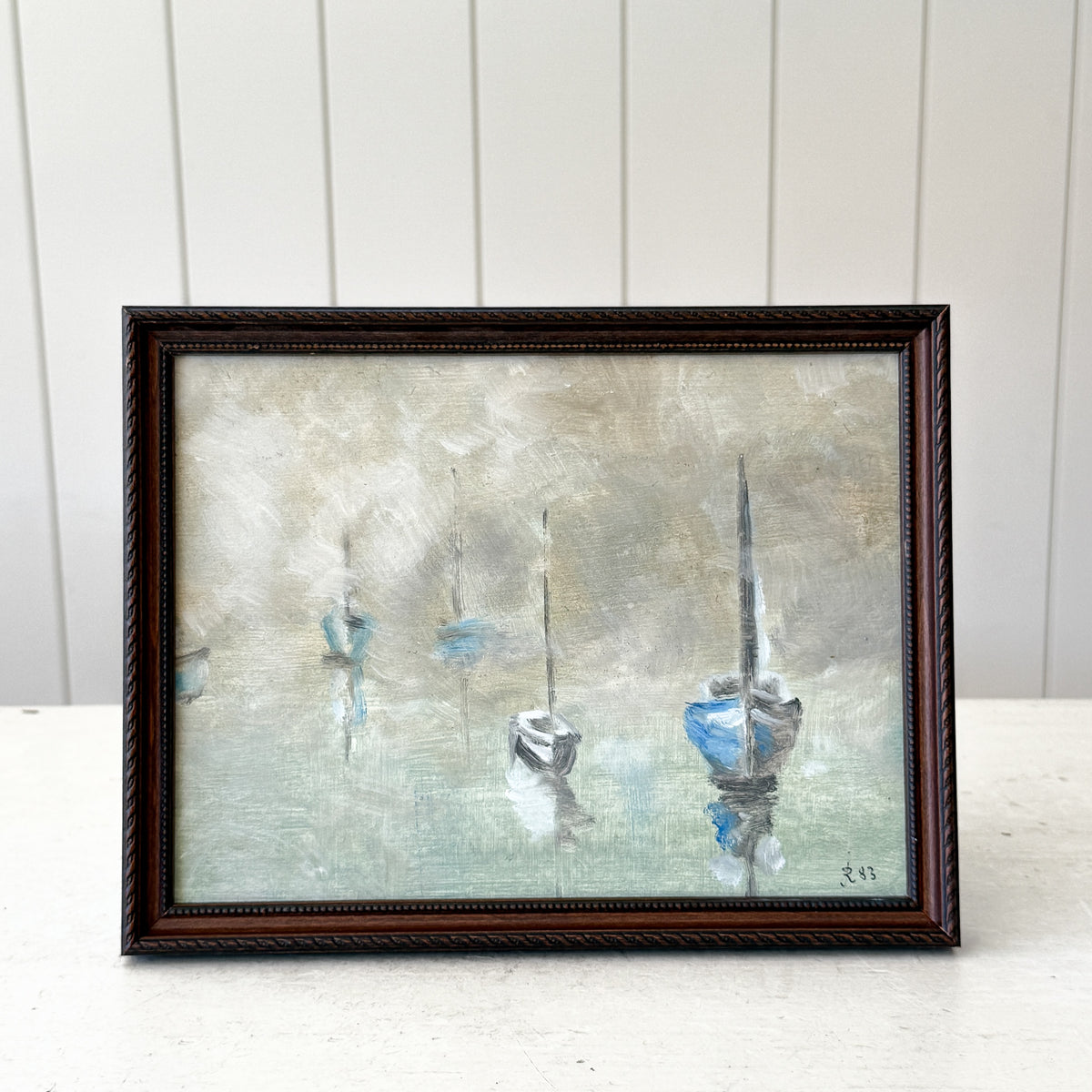 Sailing Dory | Framed Hand-Painted Coastal Art