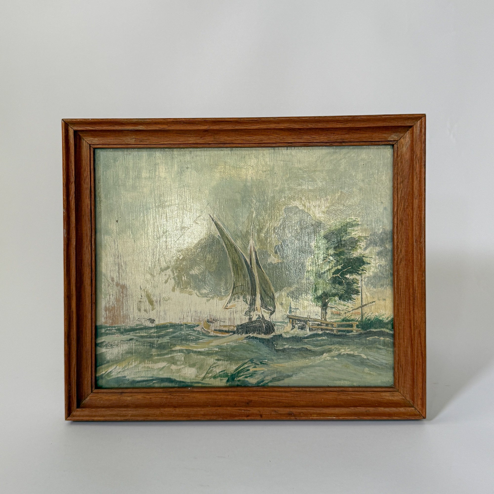 Crosswinds | Hand-Painted Framed Coastal Art