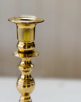 Vintage Heavy Weight Brass Candlesticks | Pair of 2
