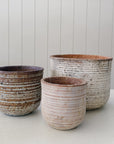 Tumbled English Pot | Hand Thrown Outdoor Planter