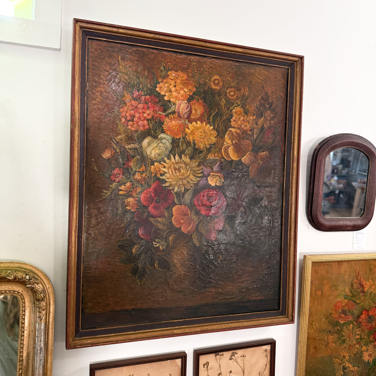 Framed Floral Still Life by J. Shayne