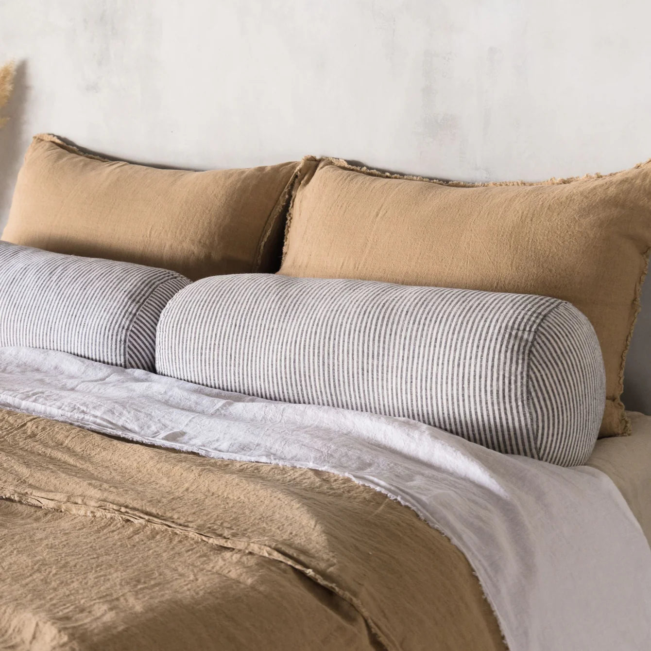 Basix Linen Bolster Pillowcase