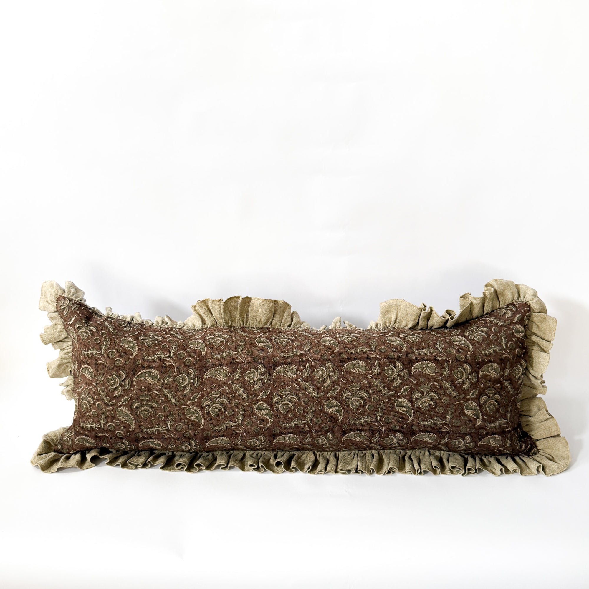 Bari Ruffle Long Lumbar Pillow