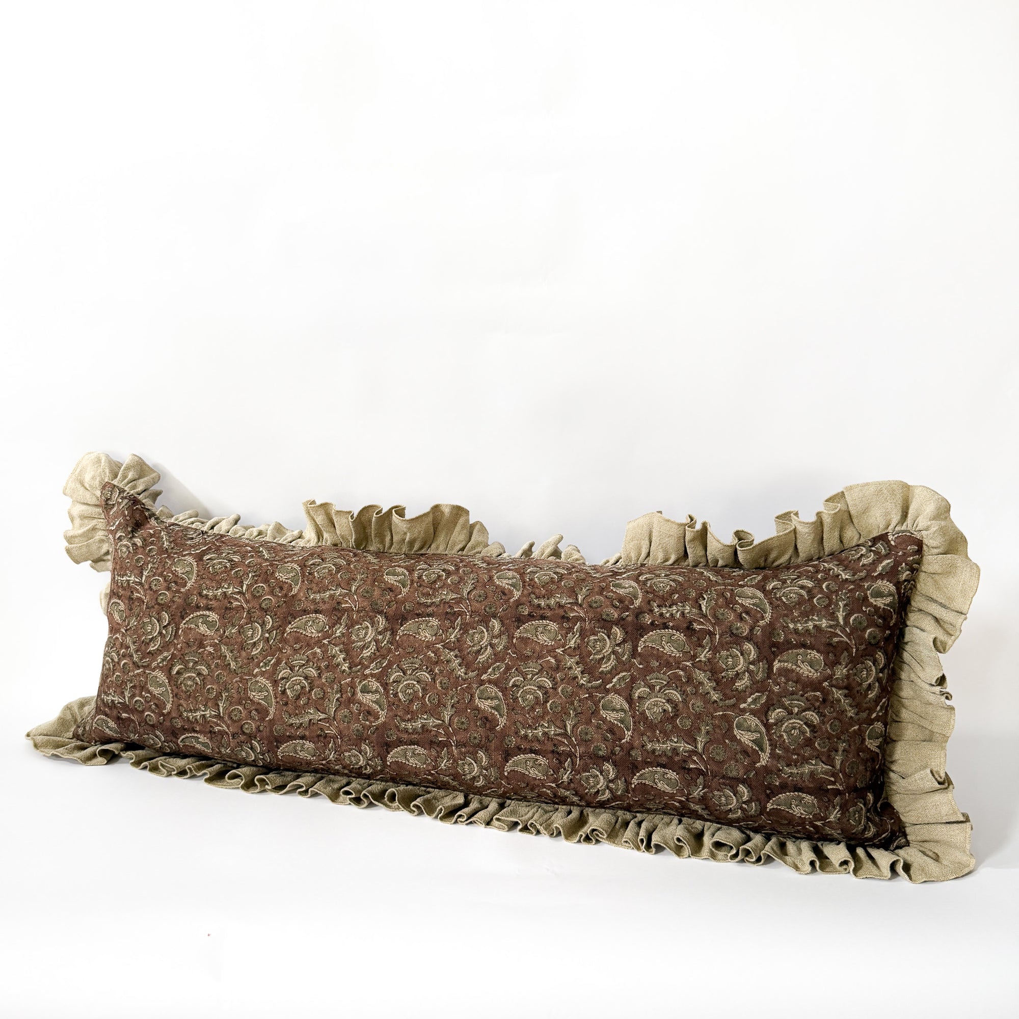 Bari Ruffle Long Lumbar Pillow