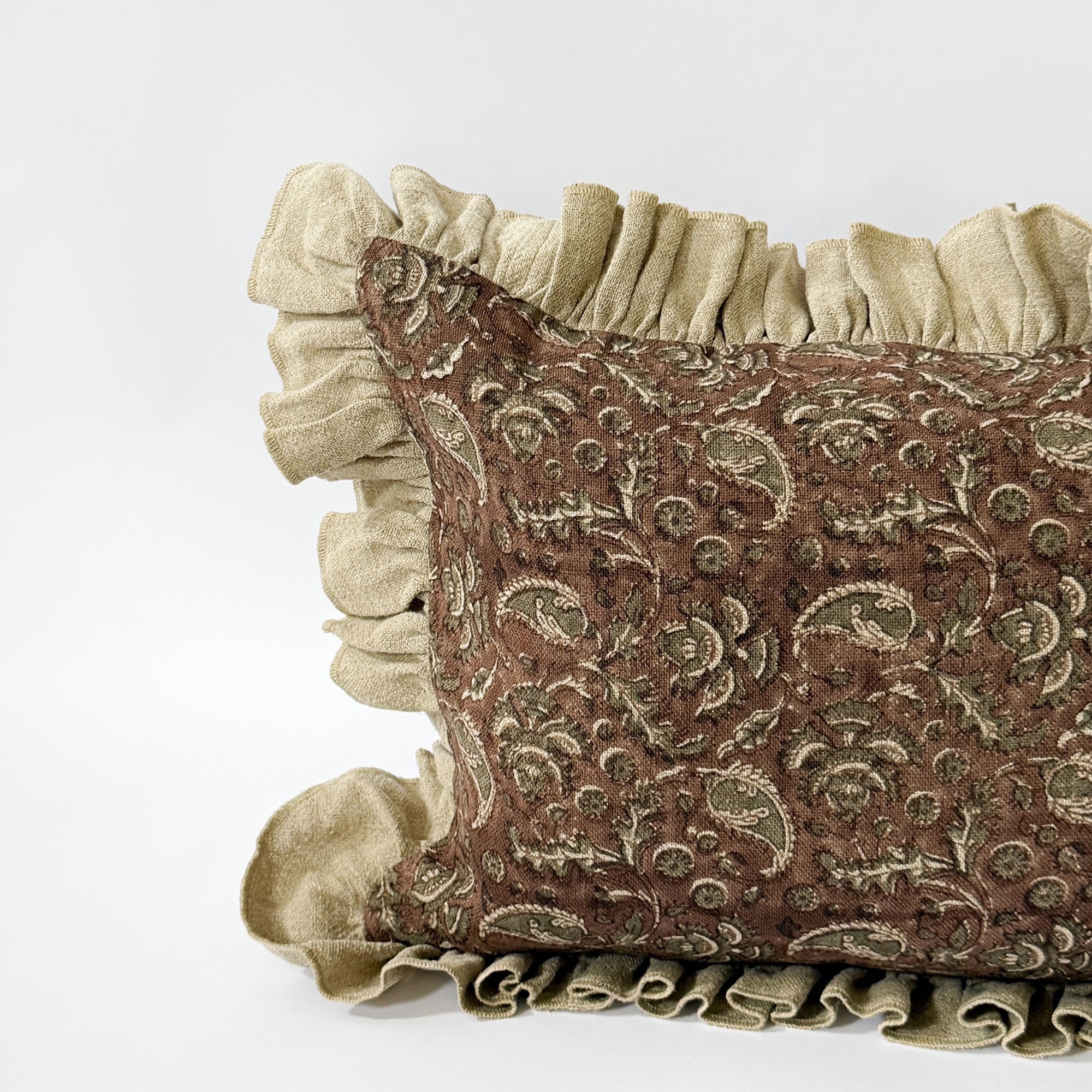 Bari Ruffle Long Lumbar Pillow
