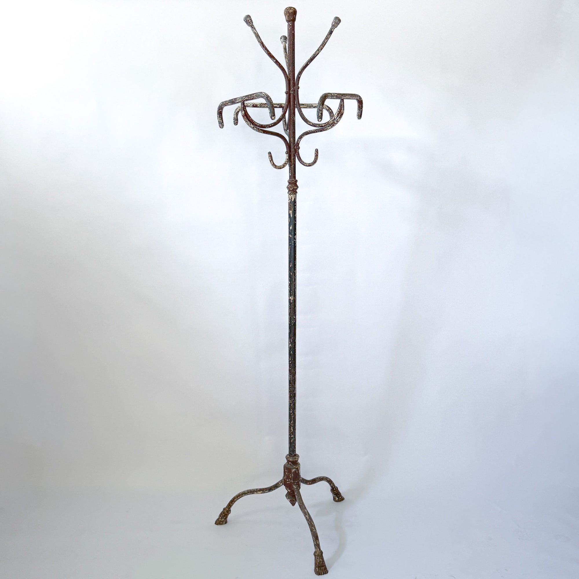 Freestanding Cast Iron European Hat + Coat Rack