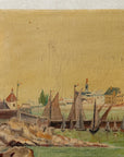 The Fleet, Saint-Malo | Original 20th Century Oil on Canvas Art