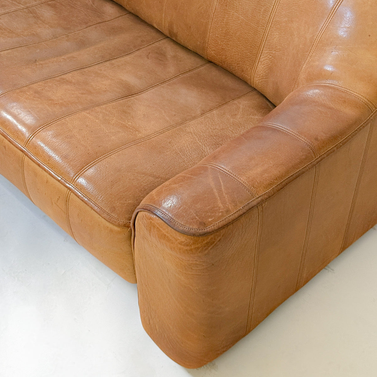 Buffalo Leather 2-Seater Sofa DS-44 by de Sede | Switzerland, circa 1970s
