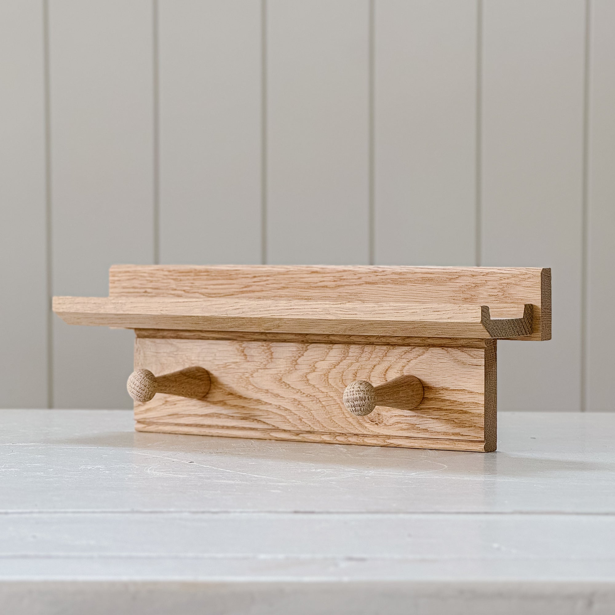 Solid Oak Shaker Peg Rail | Handcrafted in England