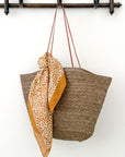 Ponchettes Raffia Bag with Leather Straps