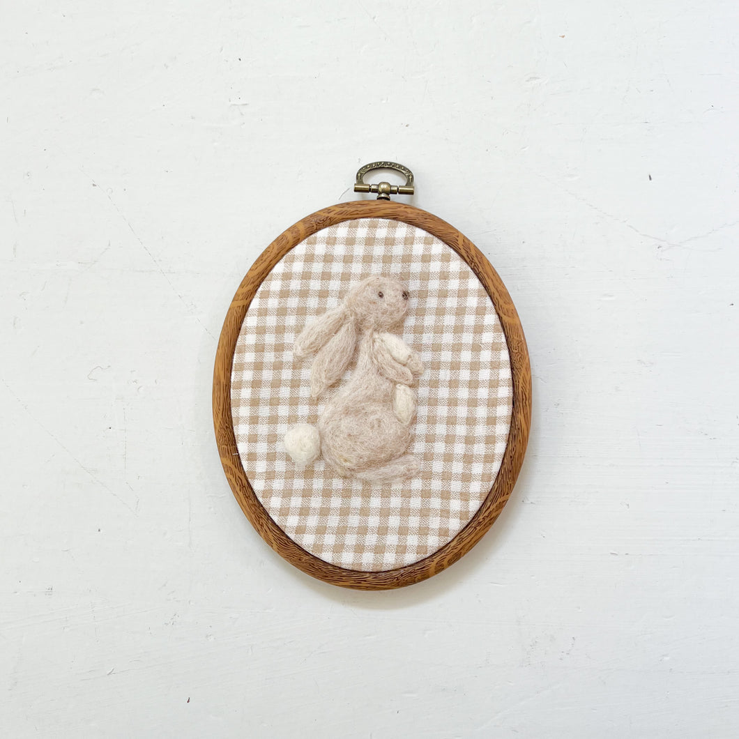 Oval Bunny | Hoop Heirloom Hand-Embroidered Nursery Keepsake