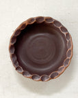 Ceramic Scalloped Mini Dish | Cocoa