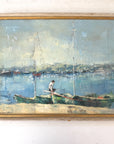 Harborside | Hand-Painted Framed Coastal Art
