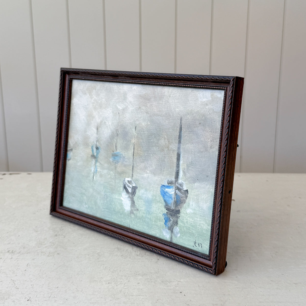 Sailing Dory | Framed Hand-Painted Coastal Art