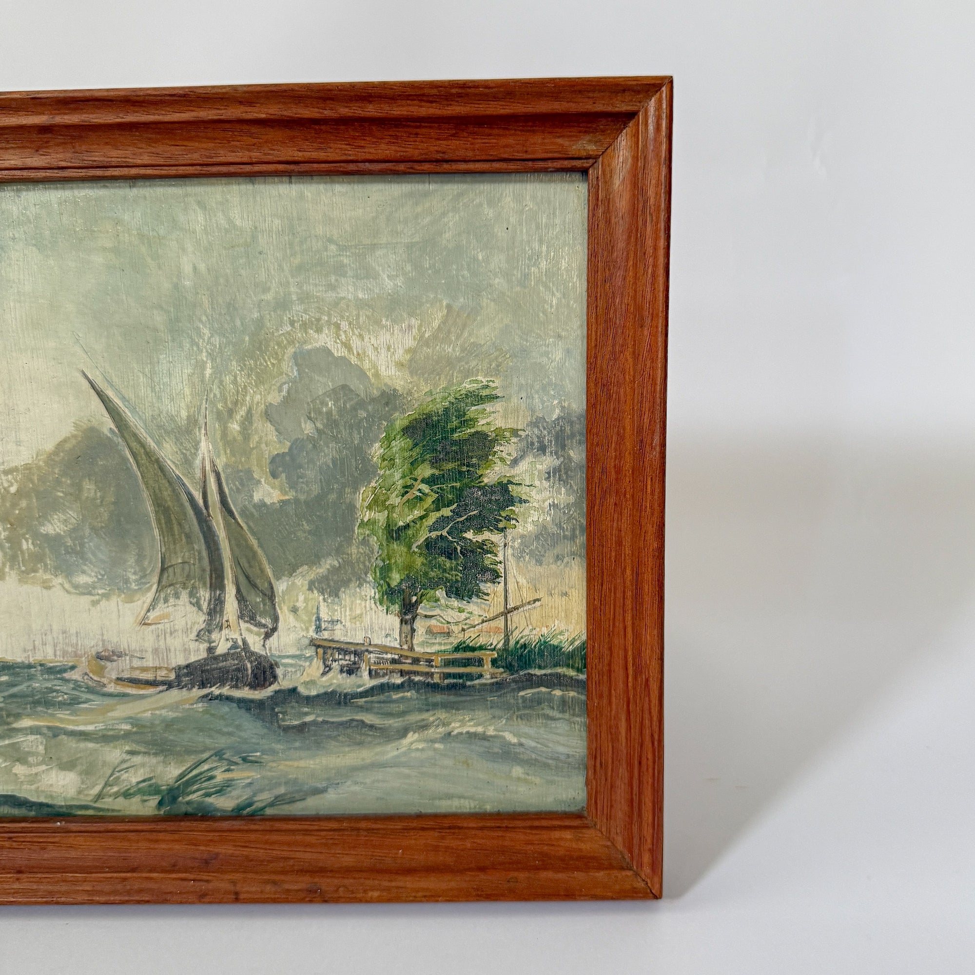 Crosswinds | Hand-Painted Framed Coastal Art