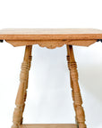 Turned Leg Wooden Parlor Side Table, circa 1900s