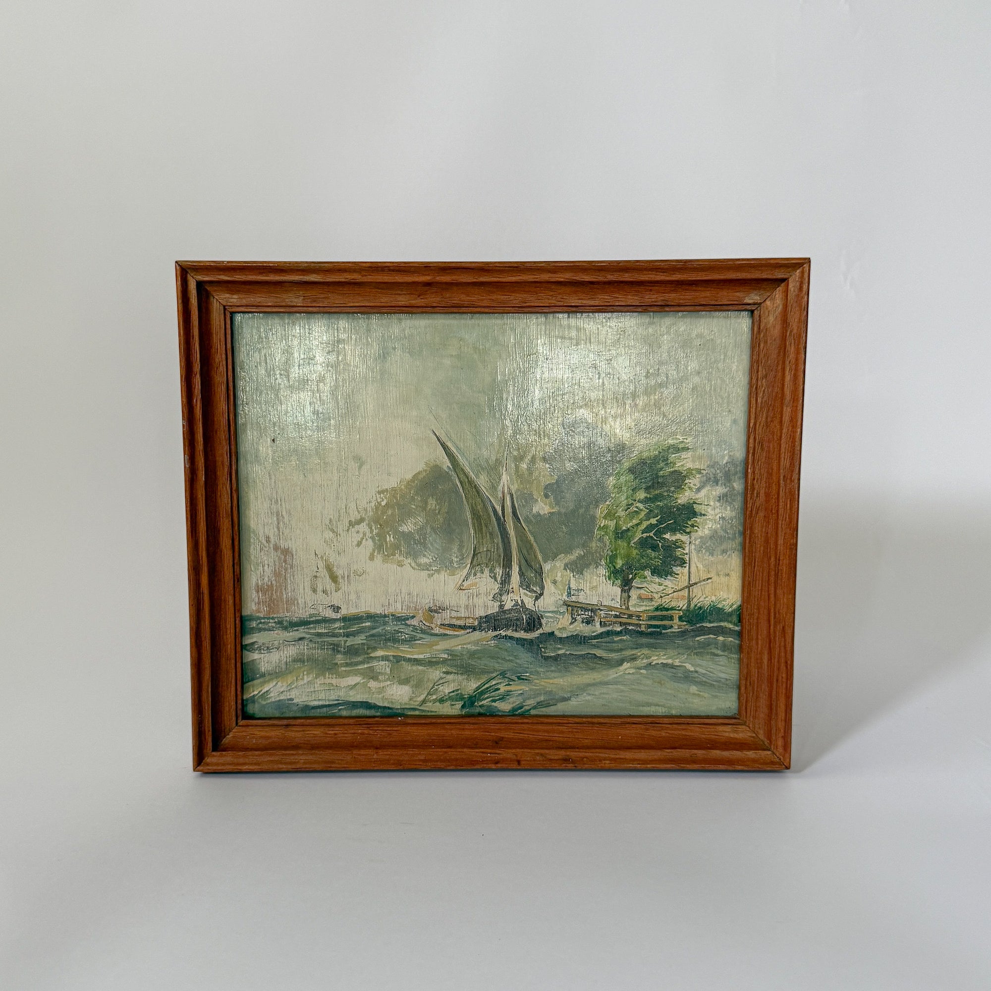 Crosswinds | Hand-Painted Framed Coastal Art