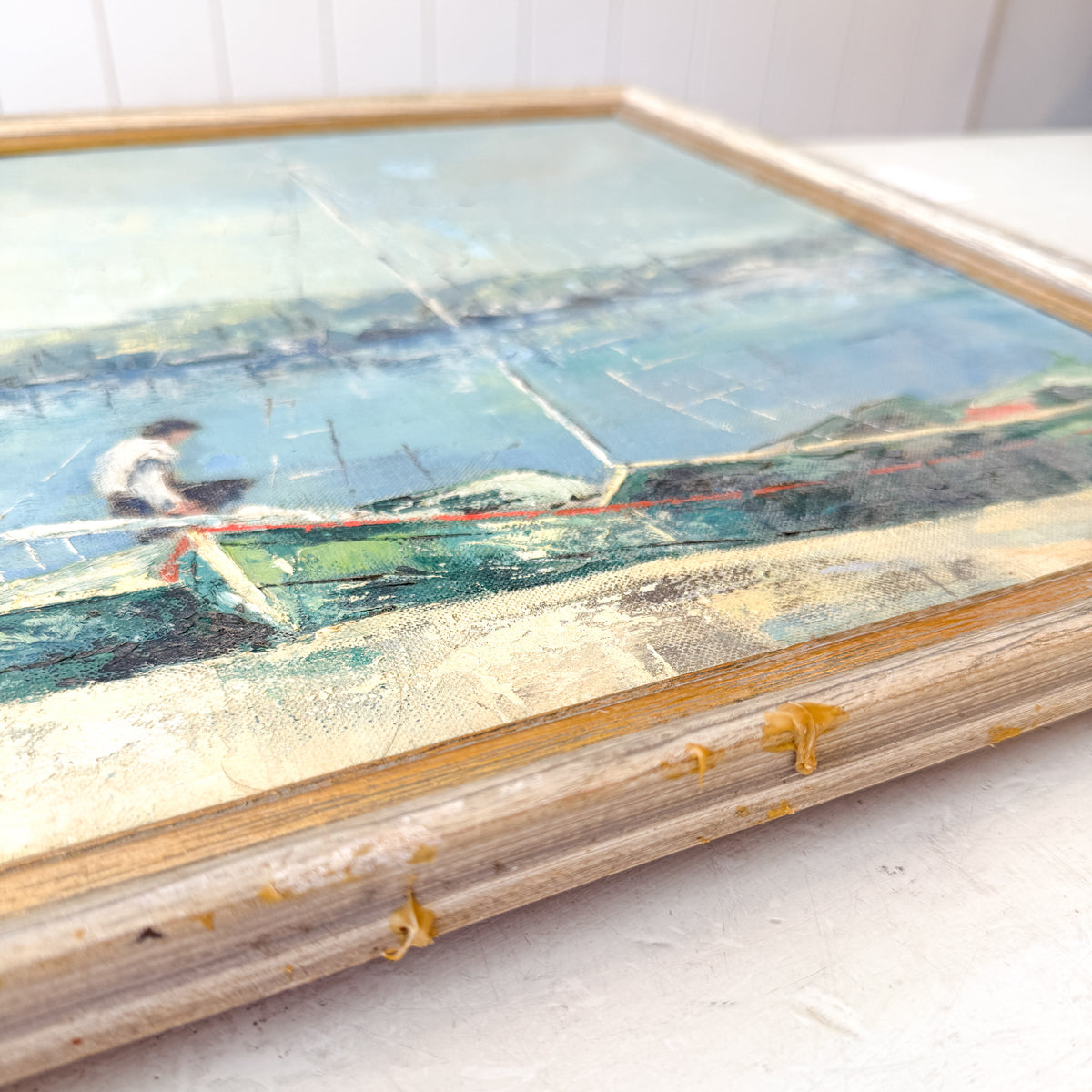 Harborside | Hand-Painted Framed Coastal Art