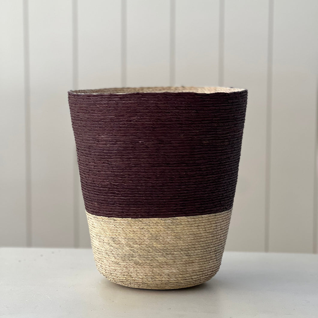 Conical Basket | Natural + Coco