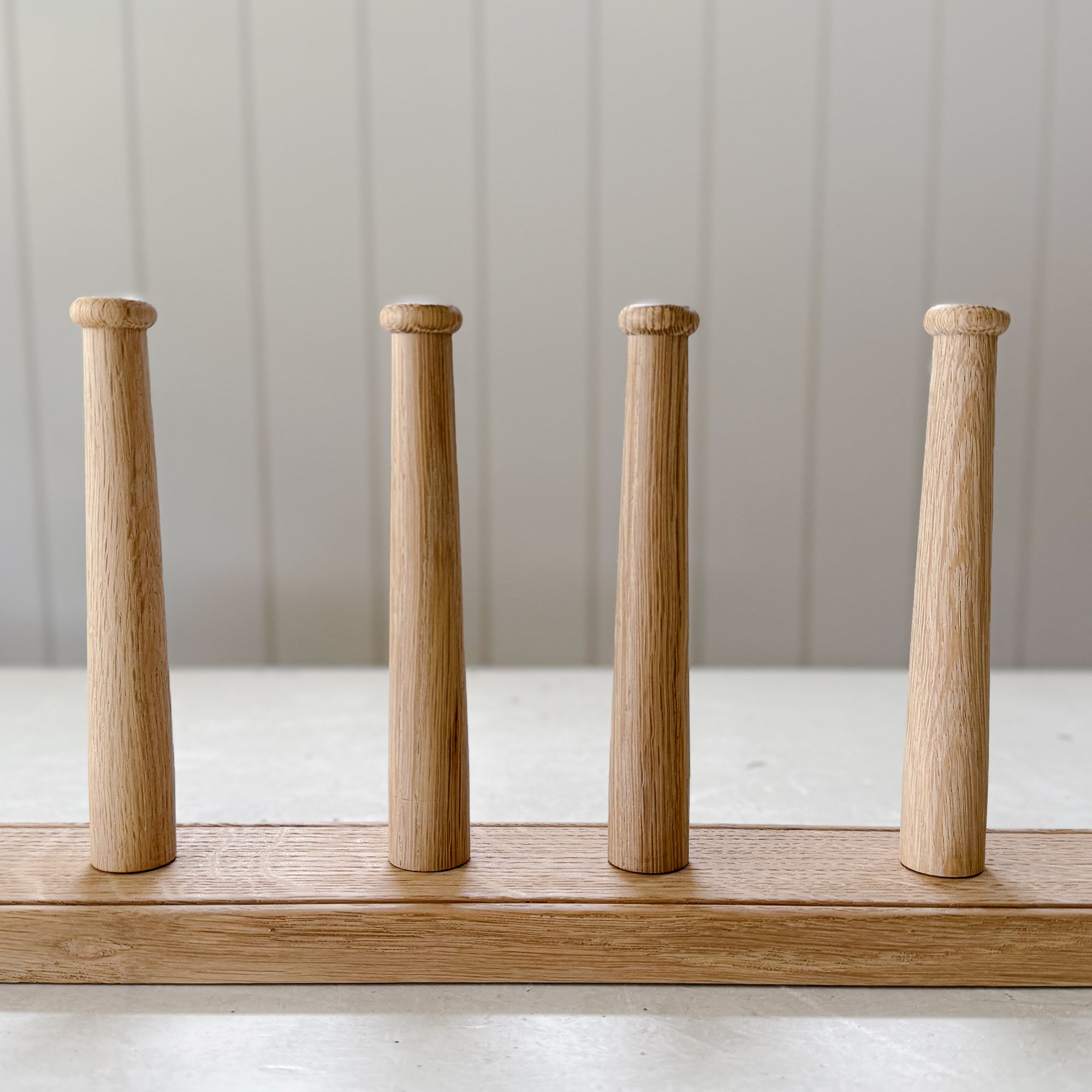 Solid Oak Wellington Boot Rack | Handcrafted in England