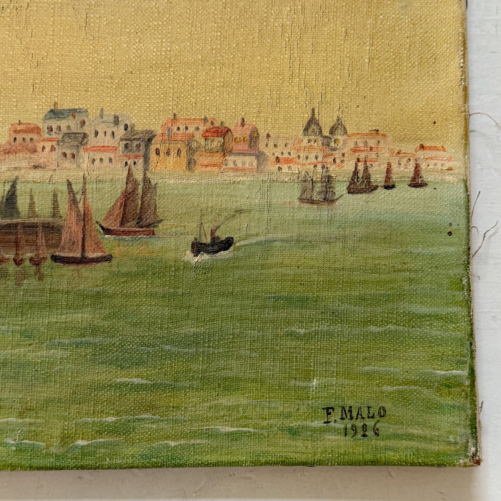 The Fleet, Saint-Malo | Original 20th Century Oil on Canvas Art