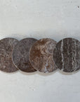 Affogato Grey Raw Marble Oversized Coasters | Set of 4