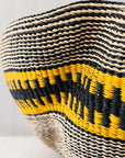 Large Pakurigo Wave Basket No. 19 | Ochre + Dark Navy