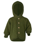 Kids Organic Wool Fleece Button-Down Jacket | Moss