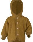 Kids Organic Wool Fleece Button-Down Jacket | Saffron