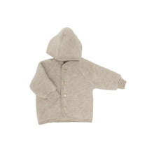 Load image into Gallery viewer, Kids Organic Wool Fleece Button-Down Jacket | Sand
