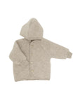 Kids Organic Wool Fleece Button-Down Jacket | Sand