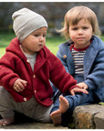 Kids Organic Wool Fleece Button-Down Jacket | Sand