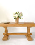 Antique Solid French Oak Coffee Table