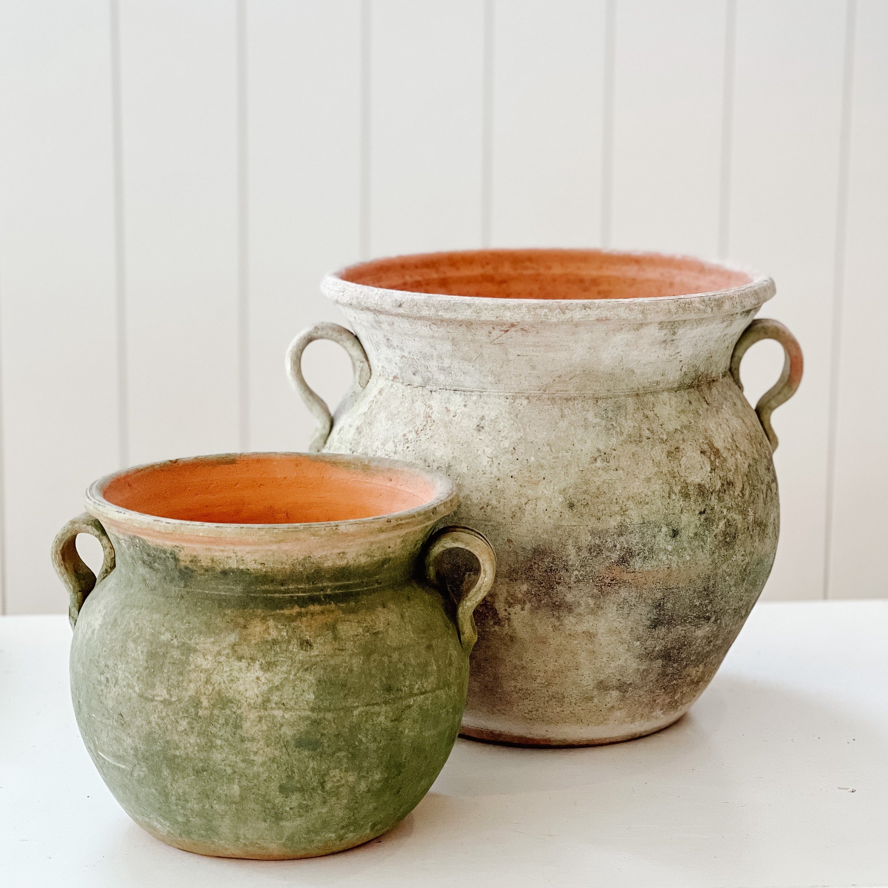 Aged Terra Cotta Urn, Large