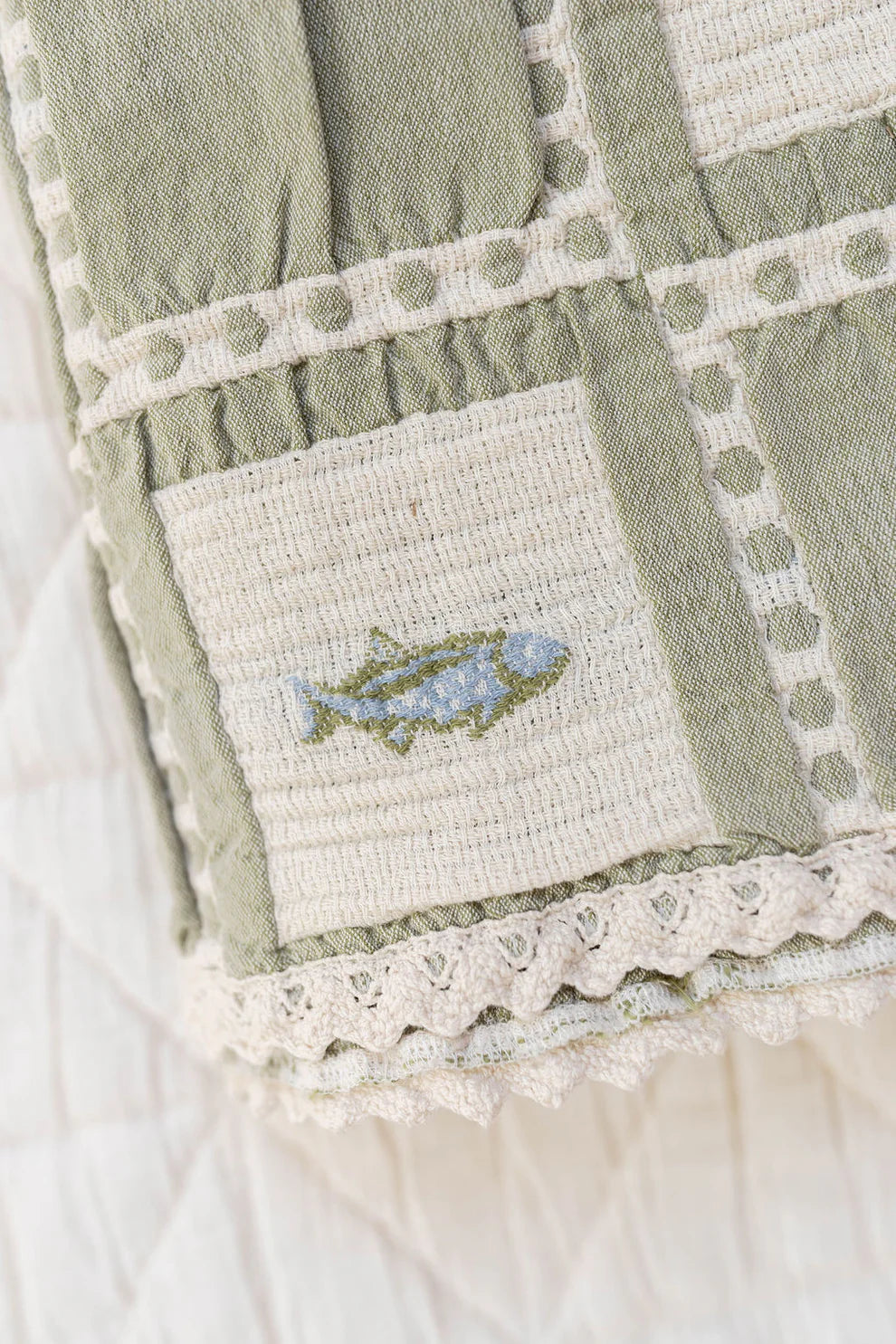 Crochet Patchwork Fish Blanket