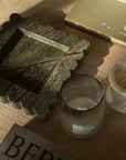 Scallop Edge Marble Box Tray | Moss