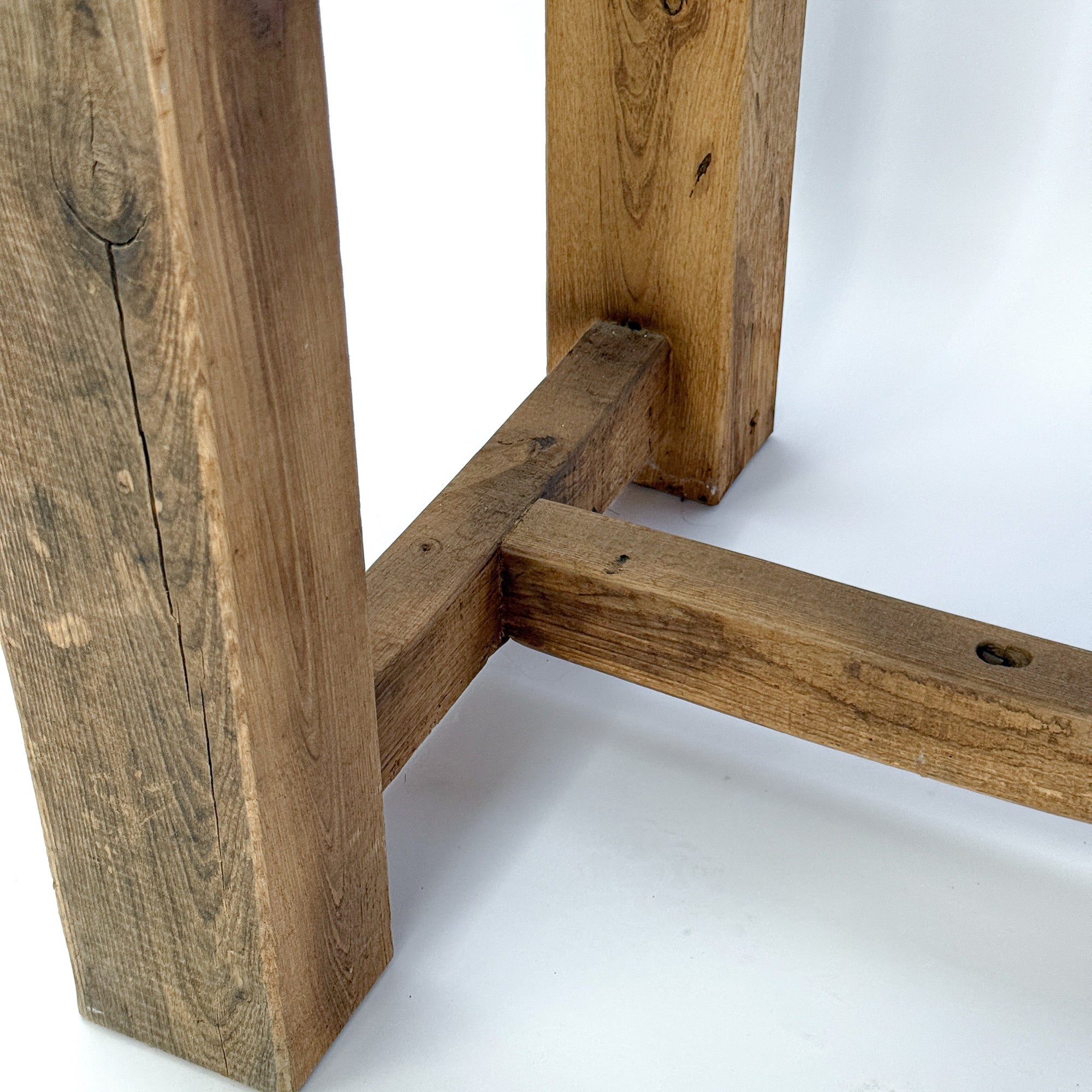 Reclaimed Mulberry Farm Table with Scalloped Apron