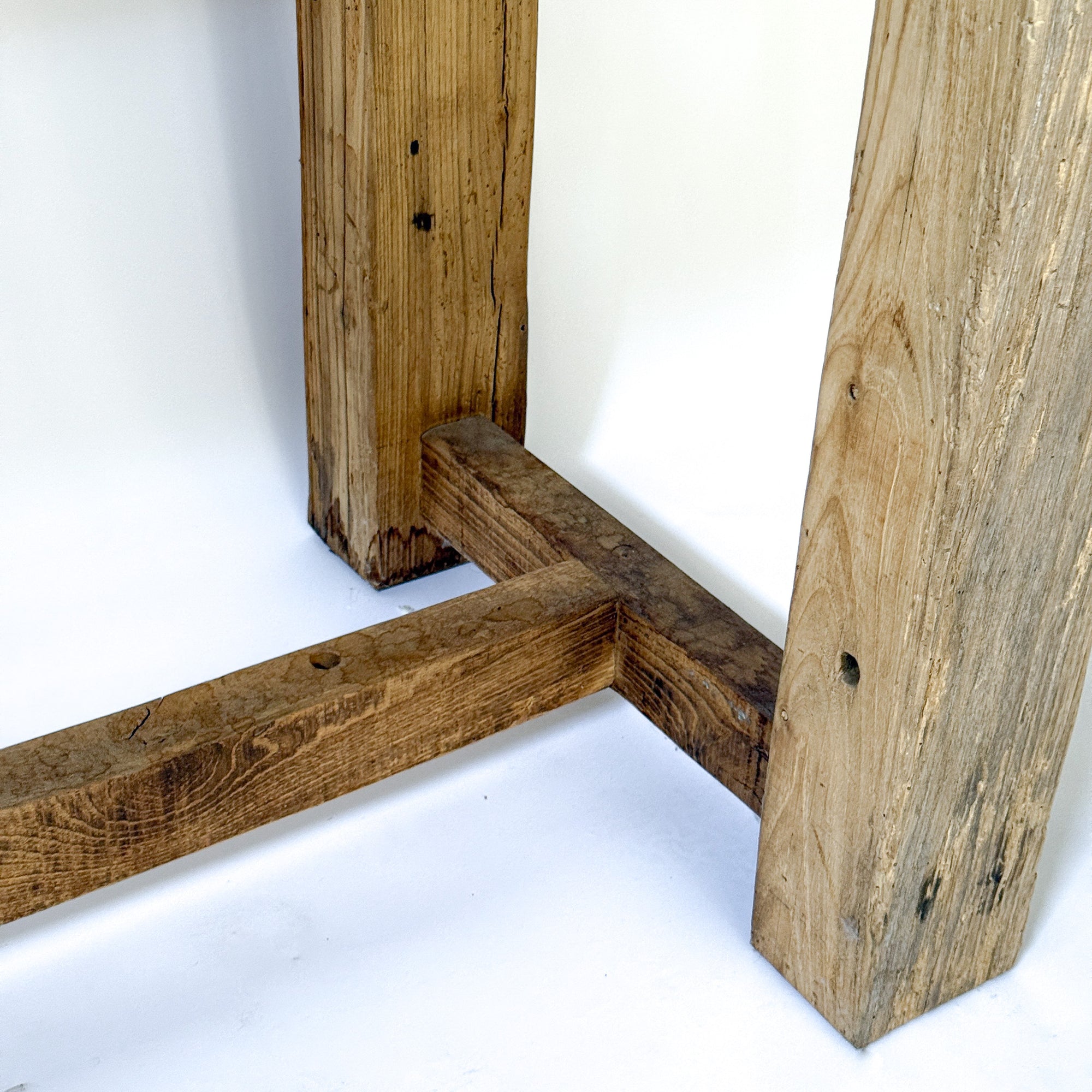 Reclaimed Mulberry Farm Table with Scalloped Apron