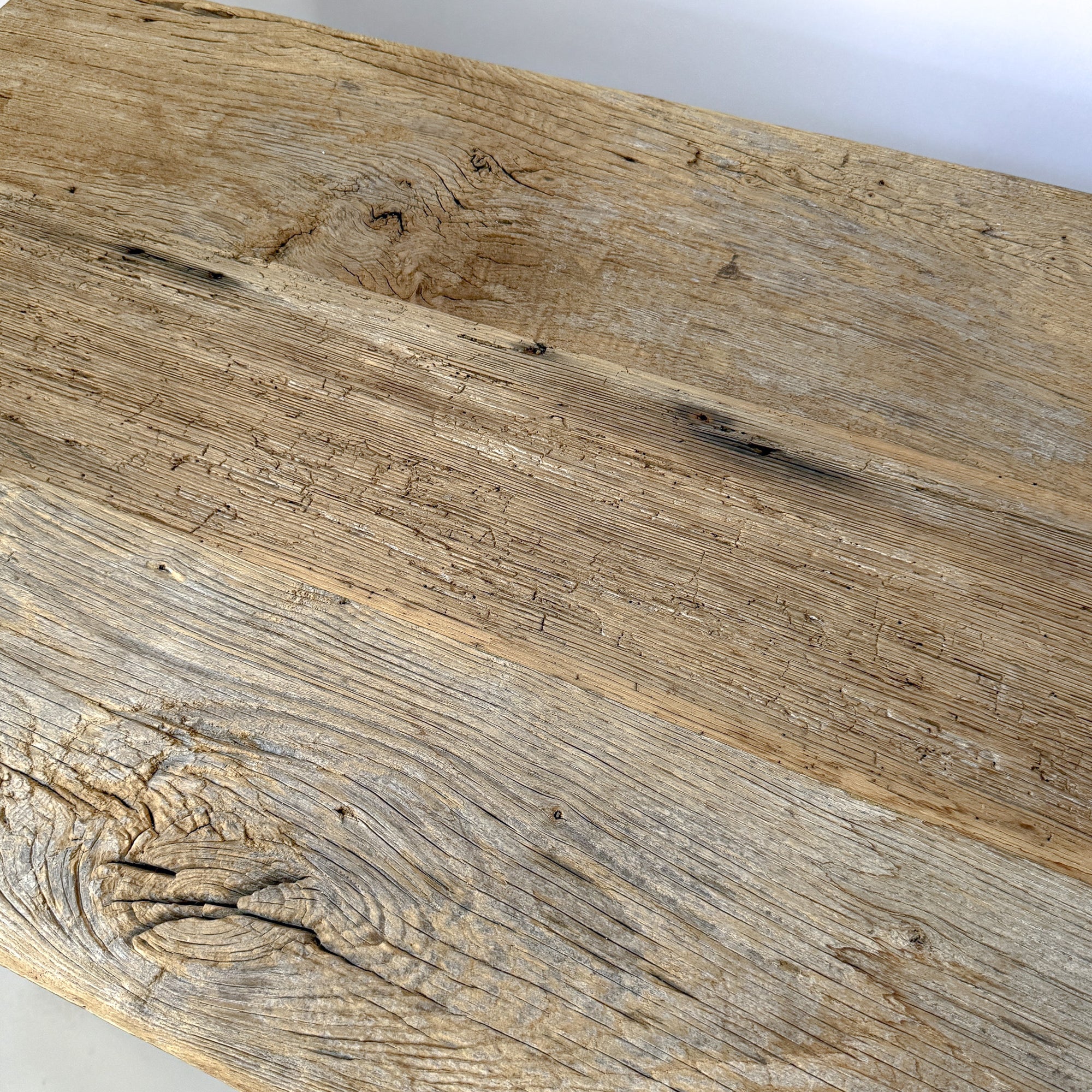 Reclaimed Mulberry Farm Table with Scalloped Apron