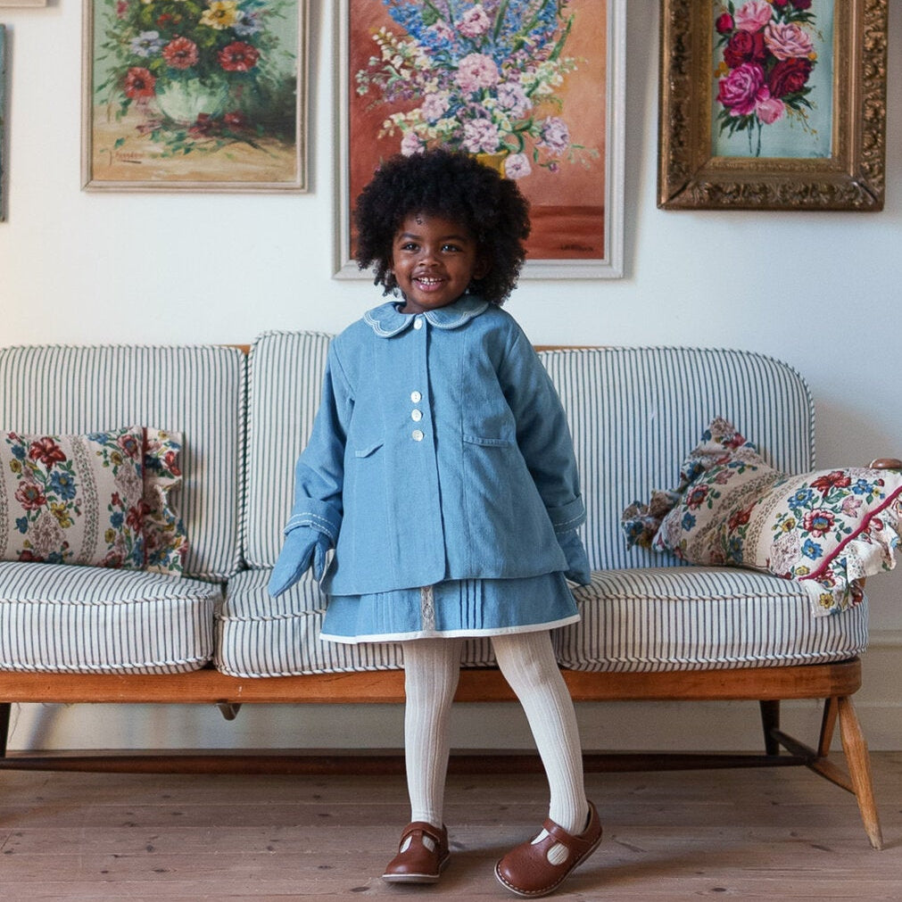 Hebe Velvet Coat | Eggshell