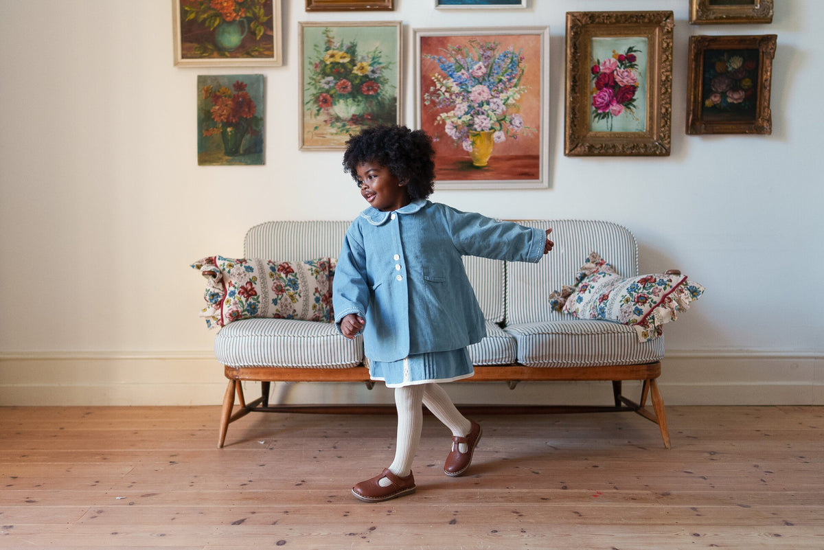 Hebe Velvet Coat | Eggshell