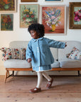 Hebe Velvet Coat | Eggshell