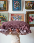 Children's Ruffle Pillowcase | Sugarplum Check