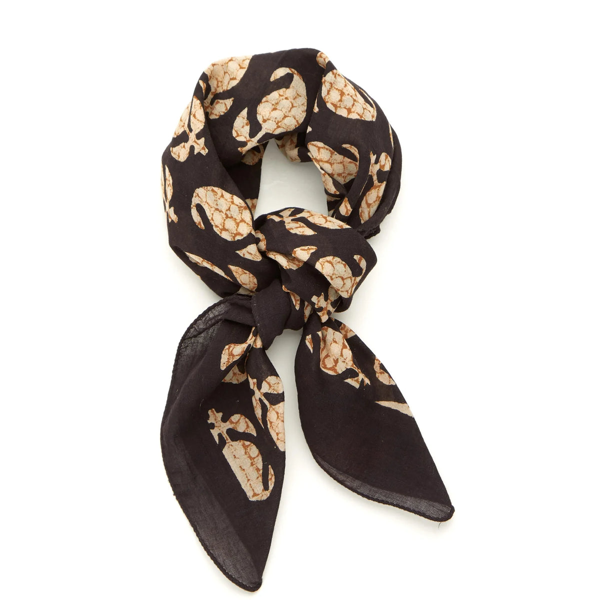 Parisienne Block Printed Kerchief | Siren Iron &amp; Gold