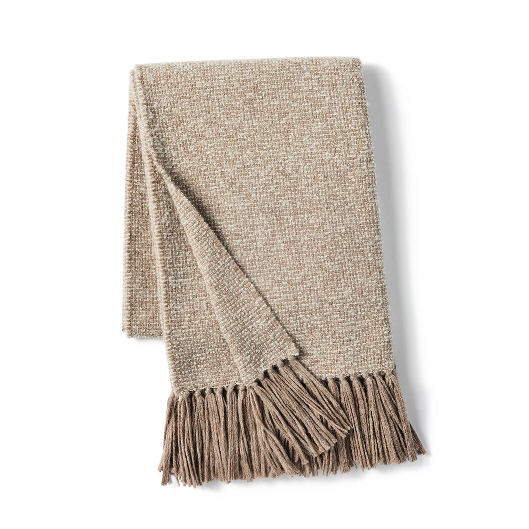 Aspen Handwoven Wool Throw | Taupe