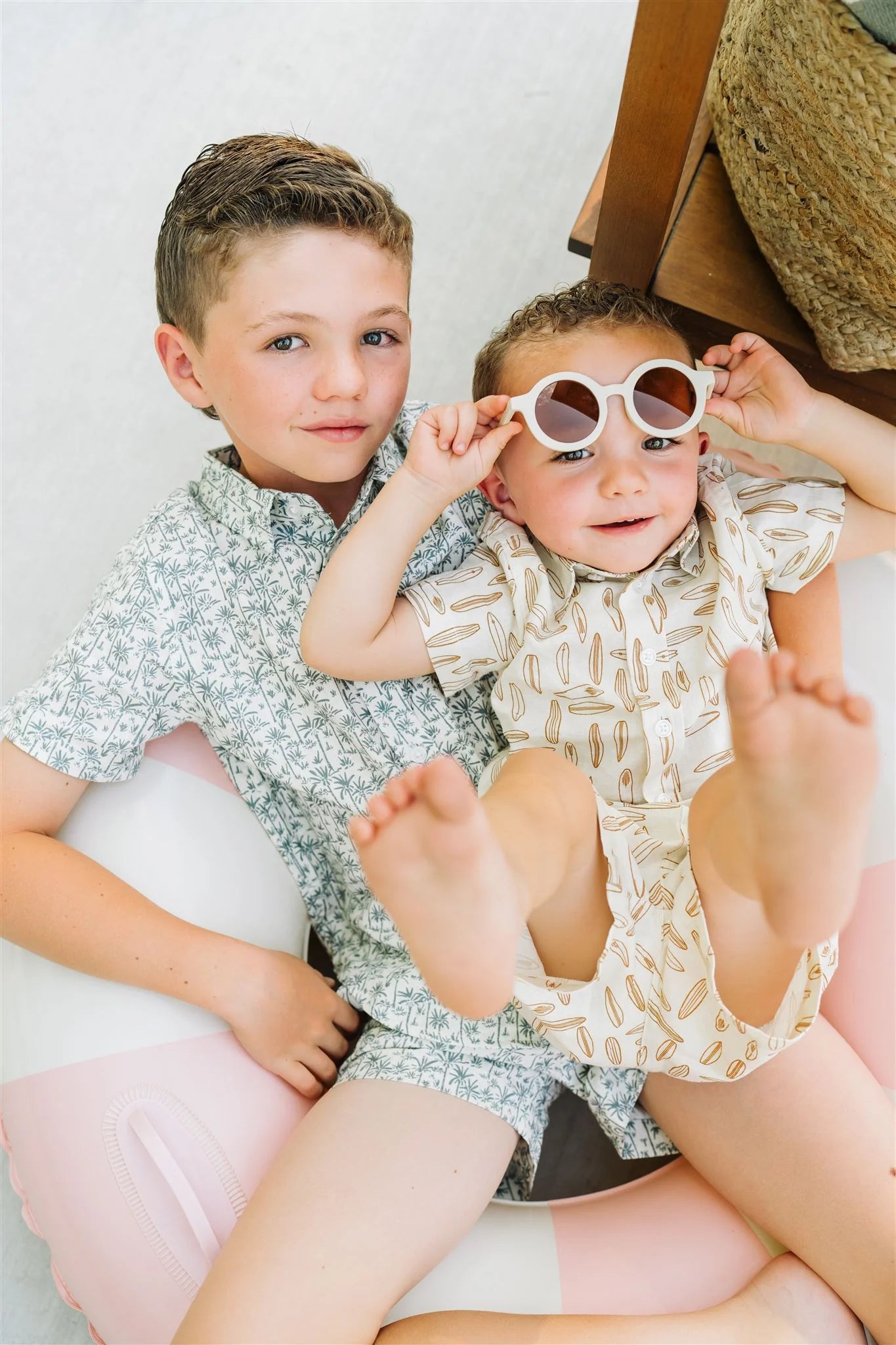 Linen Shirt &amp; Shorts Set | Surfboards