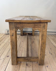 Reclaimed Mulberry Farm Table with Scalloped Apron
