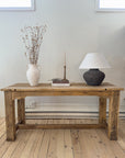 Reclaimed Mulberry Farm Table with Scalloped Apron