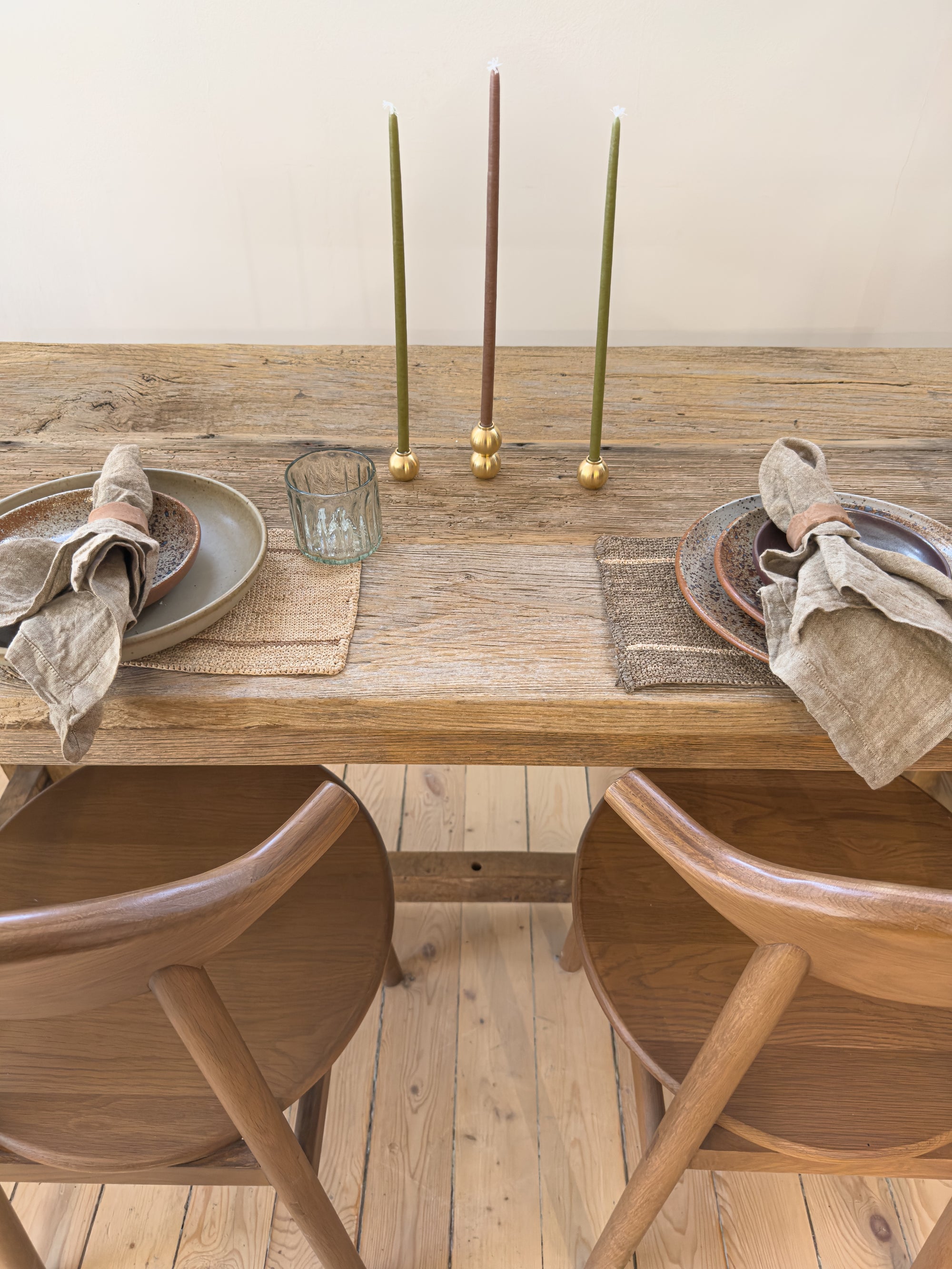 Reclaimed Mulberry Farm Table with Scalloped Apron